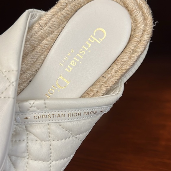 New Christian Dior Cannage quilted leather d twist slides sandals 36.5 - Picture 2 of 13